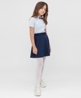 Юбка-колокол из плотного трикотажа синяя Button Blue, школьная форма для девочек  фото, kupilegko.ru
